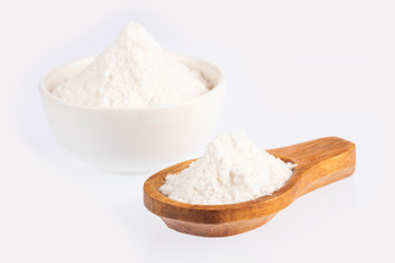 Baking soda (Sodium bicarbonate) White background