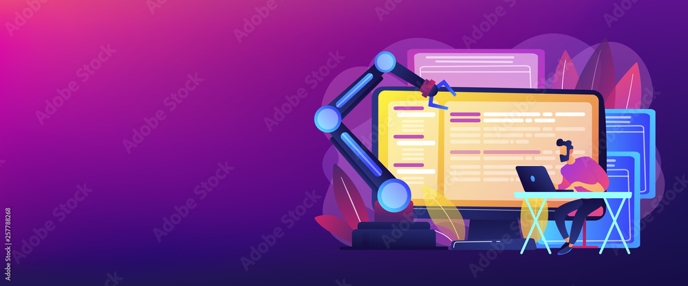 Aufkleber open automation architecture, open source robotics soft, free development concept. header or footer 