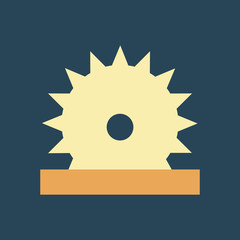 Silhouette icon circular saw