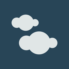 Silhouette icon clouds