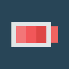 Silhouette icon empty battery