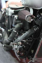 Plakat motorcycke engine details