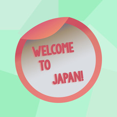 Conceptual hand writing showing Welcome To Japan. Concept meaning Arriving to Asian modern country different culture Bottle Packaging Lid Carton Container Easy to Open Cover