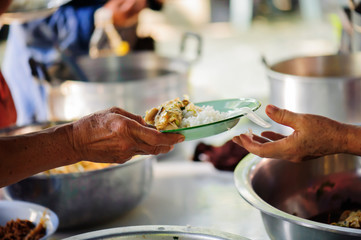 Share food from hand to hand with donations.