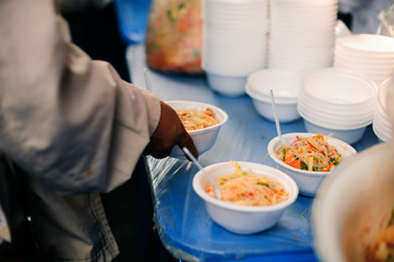 Society of donations and food sharing for the poor: ideas about helping