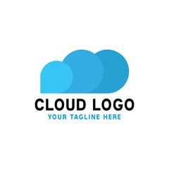 Cloud Logo / Internet Icon / Flat Vector / Sky Graphic / Modern Symbol Design Inspiration