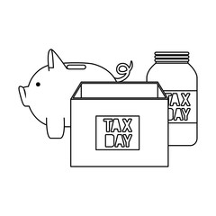 tax day business icons