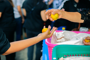 Food from the rich gives to the poor: a society of help