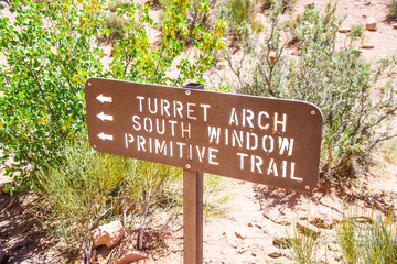 Arches national park Hiking trail directions.