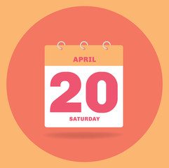 Day calendar with date April 20.