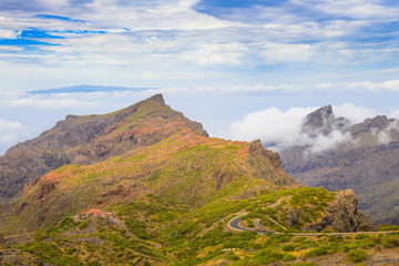 Fototapeta premium Great view of the Maska gorge.Tenerife. Canary Islands..Spain