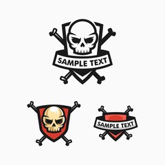 Skull Badge Concept illustration vector Design template