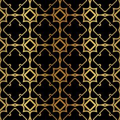 Geometric Pattern. Seamless Texture Color Background. Element For Design. Vector Illustration. Luxury black gold color. Rich design. For presentation. wallpaper, page, paper