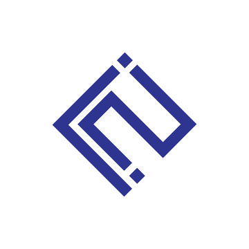 number i2 square geometric logo vector