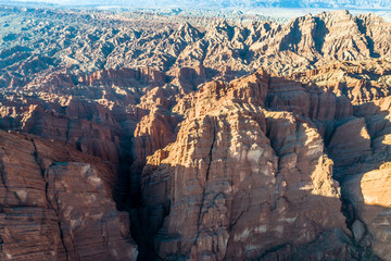 Xinjiang China. National Geopark Danxia Landform. China travel famous natural exotic landscape....