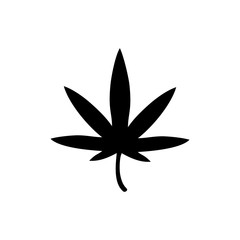 Marijuana leaf icon logo template