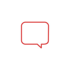 Naklejka premium red speech bubble icon