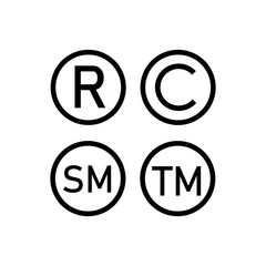 Registered trademark ,Copyright, smartmark icons set.jpg