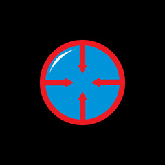 Fototapeta premium shooting target lens symbol vector