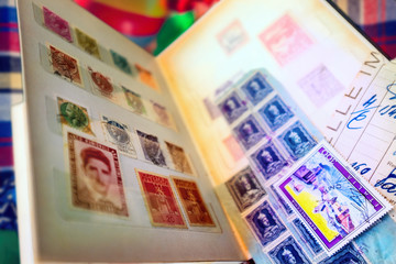 Série d& 39 albums de timbres à l& 39 ancienne