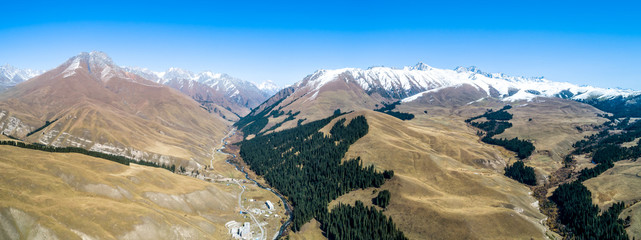 Snow mountain high altitude scenery Xinjiang China