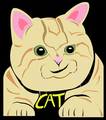 vector image of big cat