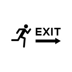 exit black icon design