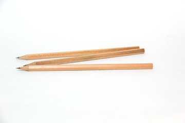 pencil on white background.