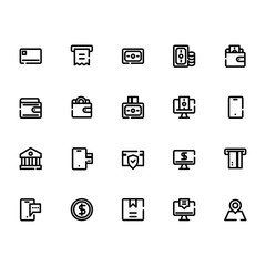 Outline icon collection - Payment