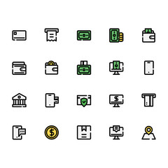 Filled Line icon collection - Payment