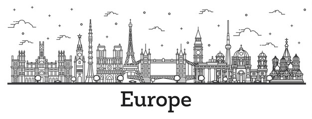 Outline Famous Landmarks in Europe.