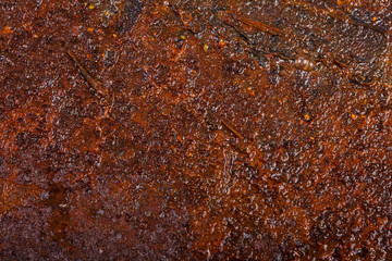 wet rusty sheet metal. old background