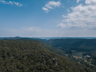 Aerial view of Glenworth Valley, NSW, Australia.