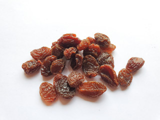 dried fruits isolated on white background