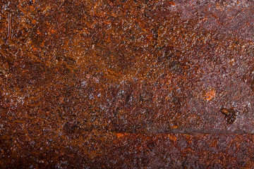 wet rusty sheet metal. old background