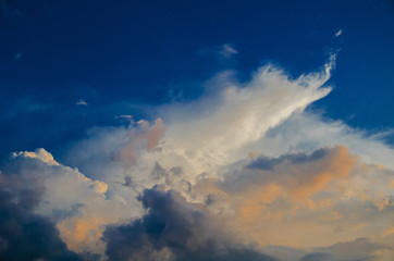 dramatic sky with clouds