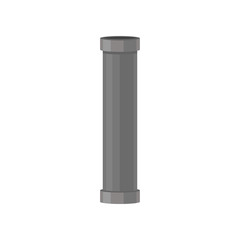 Plastic water pipe on white background. Plumbing concept.