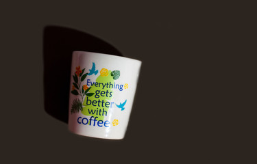  Message on a coffee mug