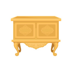 Nightstand on white background. Vector flat illustration.