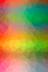 Obraz premium Illustration of abstract Blue, Green, Orange, Pink, Red, Yellow vertical low poly background. Beautiful polygon design pattern.