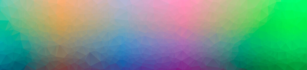 Obraz premium Illustration of abstract Blue, Green, Purple banner low poly background. Beautiful polygon design pattern.
