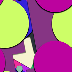 Flat material design - Creative vector trend seamless