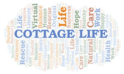 Cottage Life word cloud.