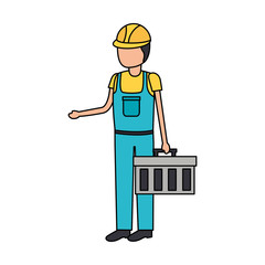 construction worker with toolkit