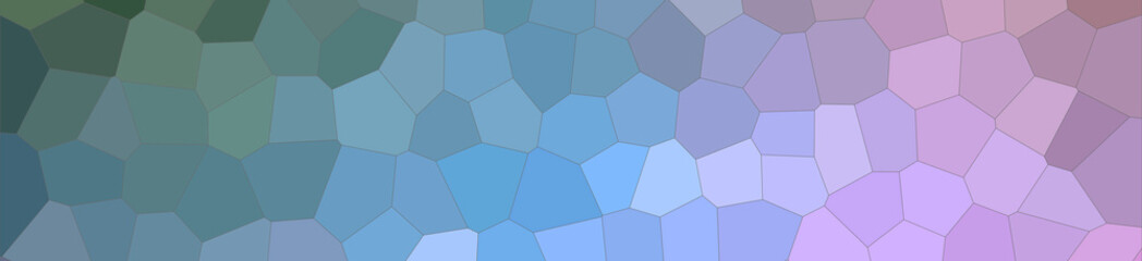 Fototapeta na wymiar Abstract illustration of green blue and pink colorful Middle size hexagon banner background, digitally generated.