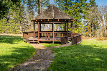 Gazebo in Milo McVier state park Oregon.