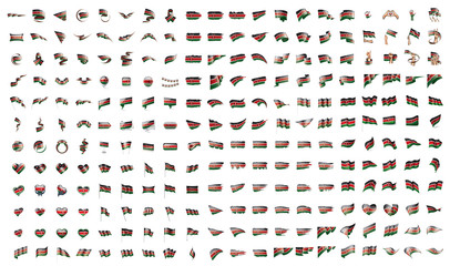 very big collection of vector flags of the Kenya