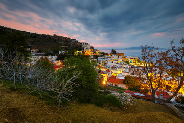 Fototapeta premium Agios Kirikos village on Ikaria island in Greece. 