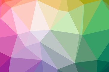 Illustration of abstract Green, Yellow horizontal low poly background. Beautiful polygon design pattern.