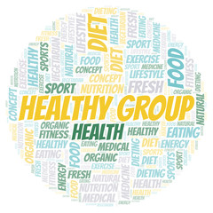 Healthy Group word cloud.